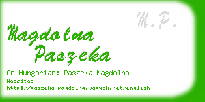 magdolna paszeka business card